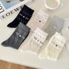 Socks Pure Cotton Tube Socks Season Idea Yarn Bow Love Cute Lace Cotton Stacking Socks