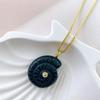 Snail Shell Shaped Carved Natural Crystal Stones With Zircon Amethyst Quartz Tiger Eye Gemstone For Diy Necklace Pendant
