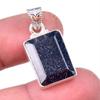 Подарочный кулон из натурального синего солнечного камня 925 пробы из стерлингового серебра 1,25 дюйма z3h69