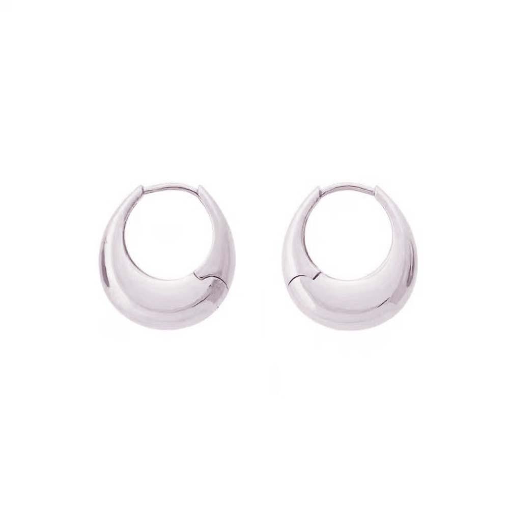 Elegant Circle Earrings 925 Silver Needle Silver Ear Buckles Brilliant Golden Round Earrings  Girls