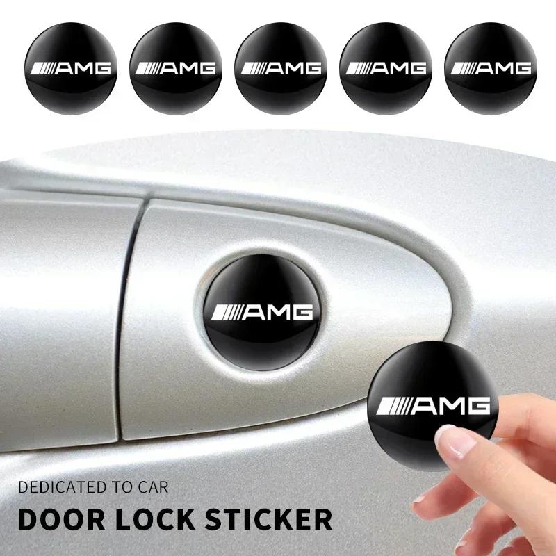 2/5/10Pcs Car Door Lock Keyhole Stickers Anti-blocking For Mercedes Benz A B C S Class AMG GLA CLA GLC W176 W221 W204 W205 o2
