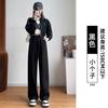 Grey Wide-leg Pants Women's Autumn New Casual Loose Straight Small Large Size Wutong Sports Sweatpants