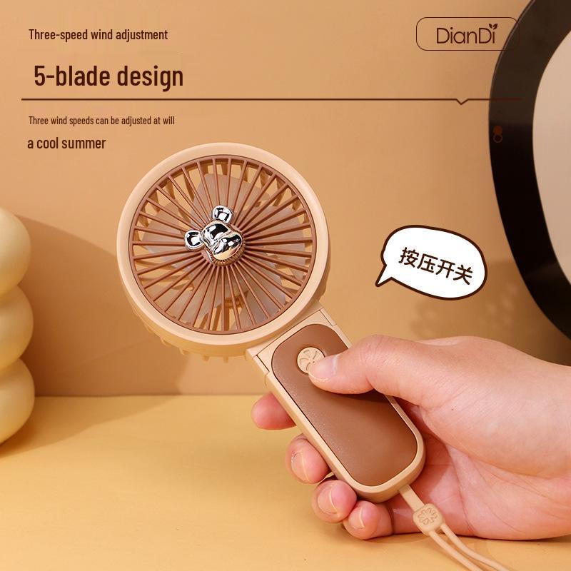 Cartoon USB Rechargeable Mini Handheld Fan with Custom Logo