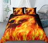 Flame Dragon Digital Printing Three-Piece Set, Sheet Quilt Cover Home Textile Sheet Kit