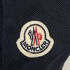 Moncler Оригинальная МАЙКА ПОЛО С КОРОТКИМ РУКАВОМ Темно-синяя x Белая Хлопок Нашивка Логотип Рубашка поло топы L Темно-синяя x белая Б/у