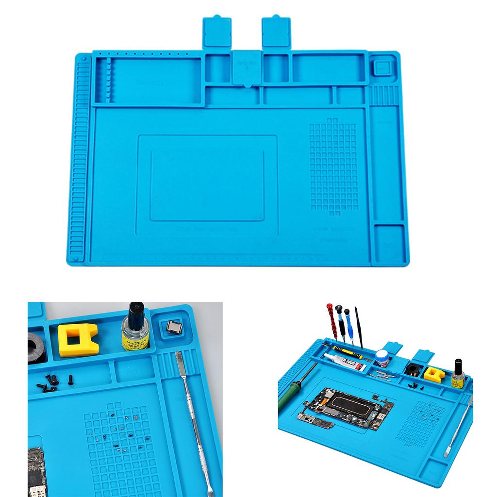 Силиконовый коврик для стола, силиконовый коврик для паяльной станции, утюга, телефона, ПК, коврик для ремонта, магнитная теплоизоляция