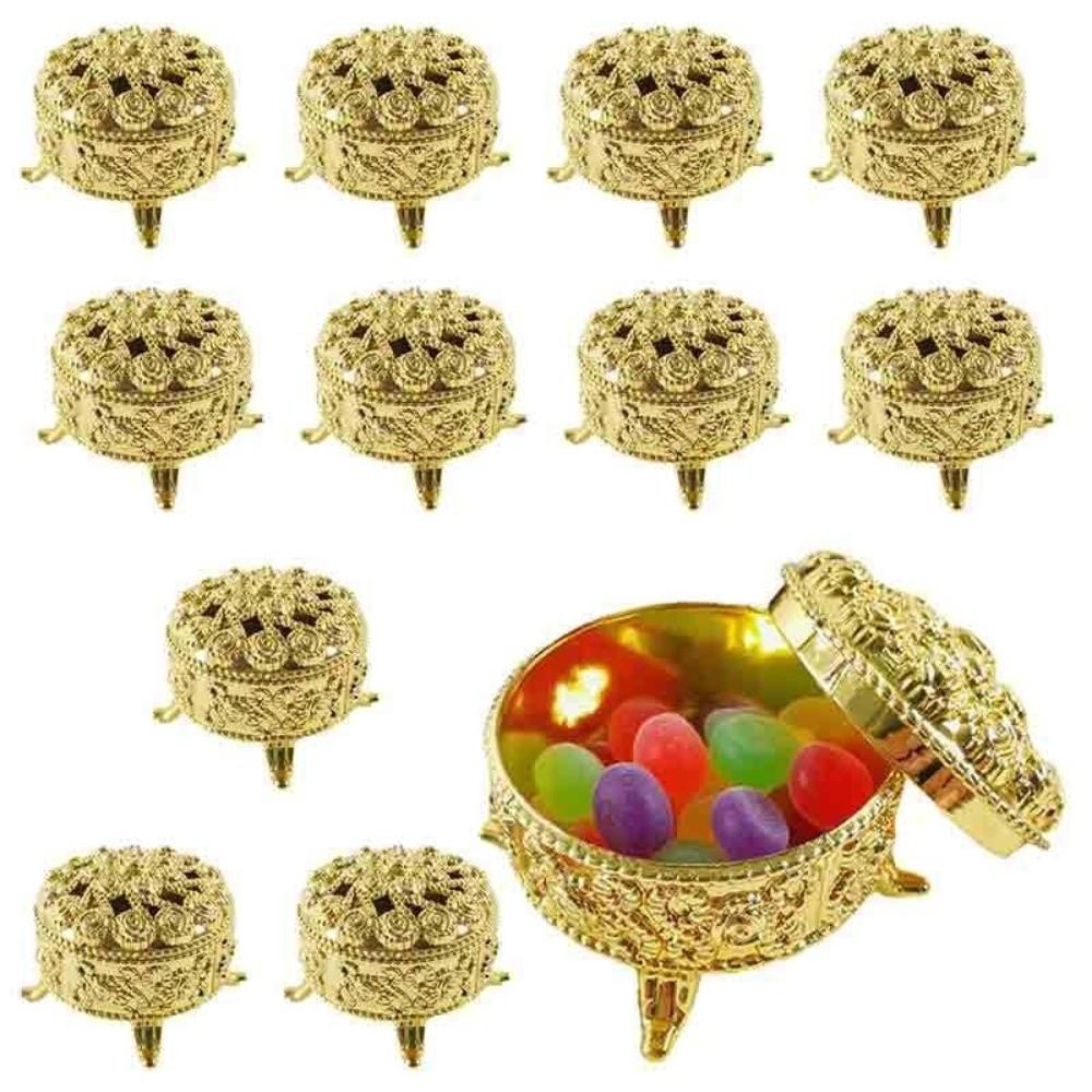 Golden Candy Box Portable Wedding Trinket Box Creative Chocolate Sugar Box