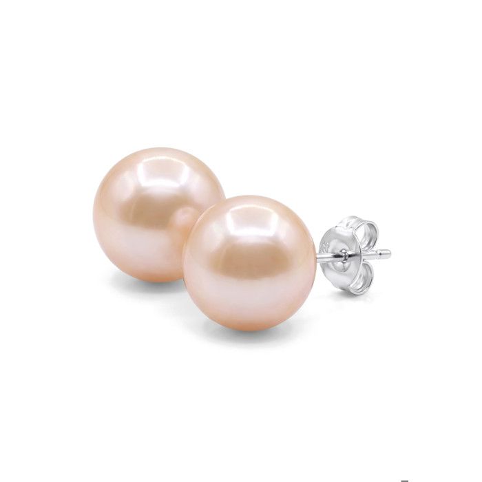 Boucles d'oreilles - PEARLS & COLORS - Pearls & Colors - Perle d'eau douce 11-12 mm - Argent 925 - Rose