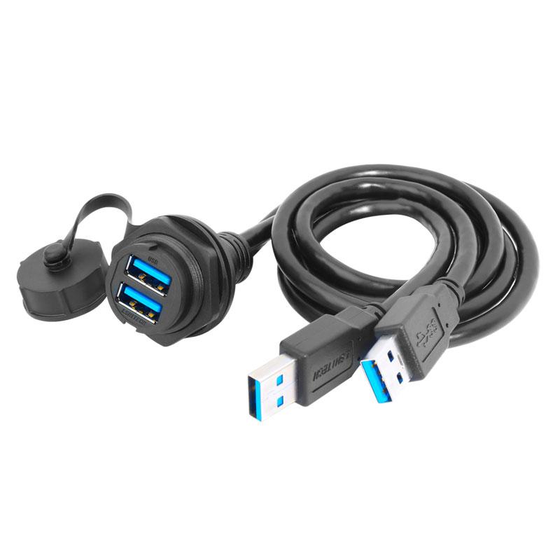 Industrial IP67 Waterproof Type-C/A Connector with 3A Rated Current, Supports Fast Charging for Automotive & Marine Applications