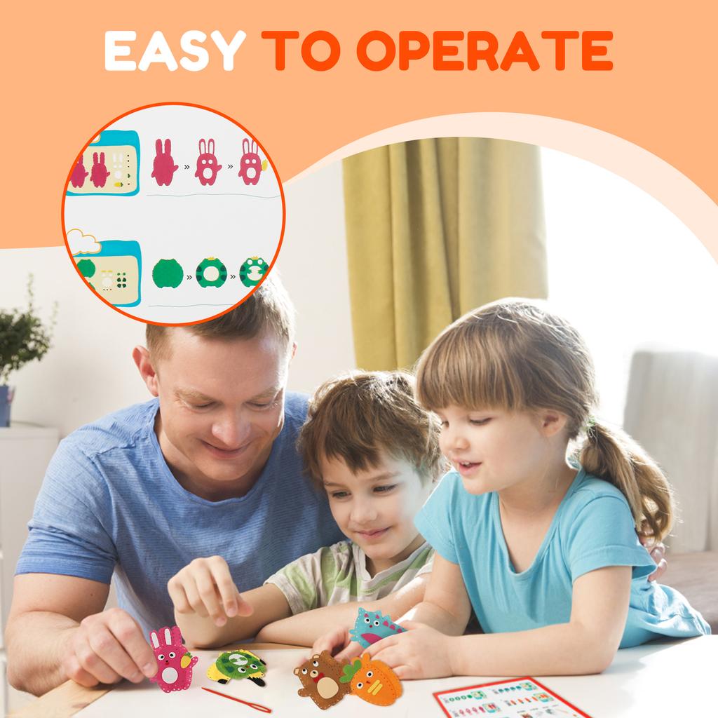 Набор для шитья для детей Милый набор для шитья поделок с животными Веселые и познавательные игрушки для шитья кукол своими руками Набор для шитья для начинающих Рукоделие своими руками