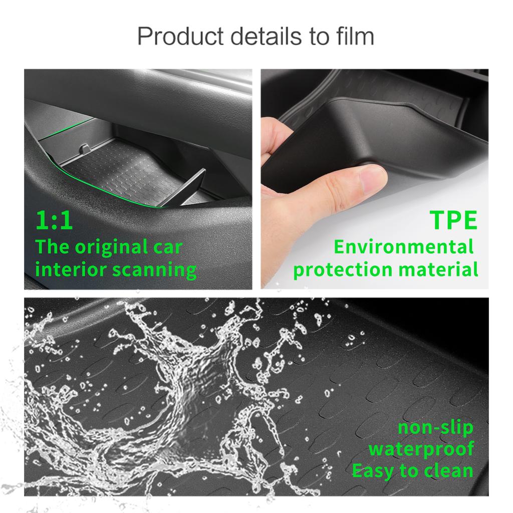 Для Lincoln Nautilus 2024 2025 Ящик для хранения в центральной консоли Автомобильный центральный нижний лоток TPE Органайзер Аксессуары Наведение порядка