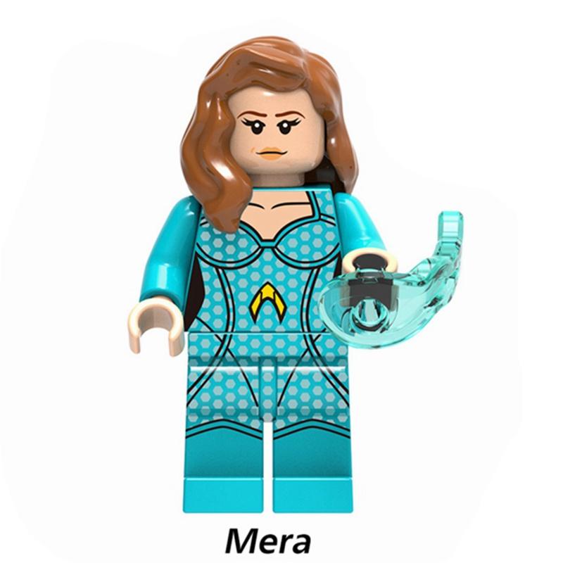 Минифигурки DC Super Heroes Бэтмен Супермен Аквамен Чудо-Женщина Лига Справедливости Строительные Блоки Игрушки