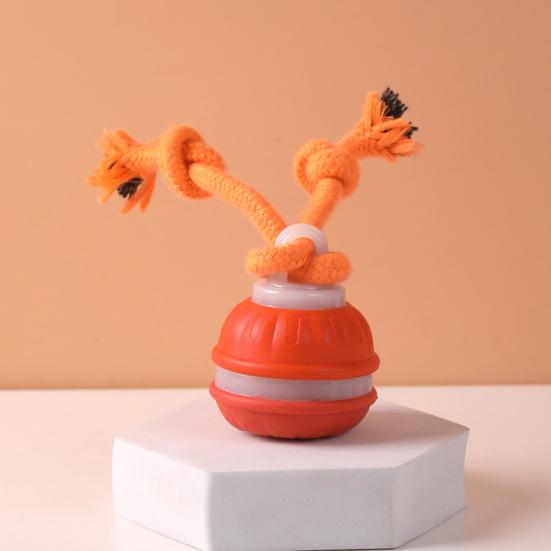 Умная автоматическая игрушка для собак с движущимся мячом и пищащим датчиком движения, компактный дизайн, зарядка через USB, интерактивная катящаяся игрушка для домашних животных