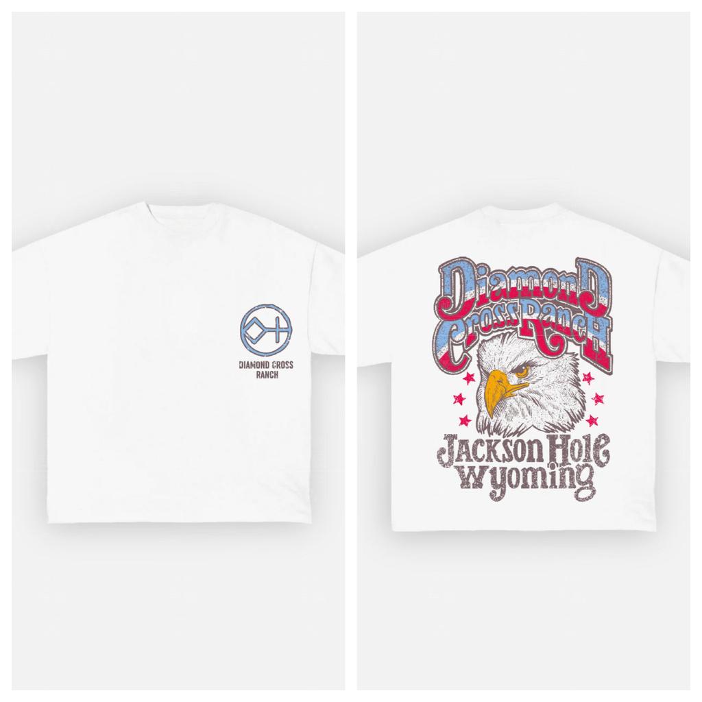 Хлопковая футболка Diamond Cross Ranch Унисекс Мужская Женская Летняя с коротким рукавом Модный топ Повседневная Винтажная мода Ежедневная Винтажная футболка