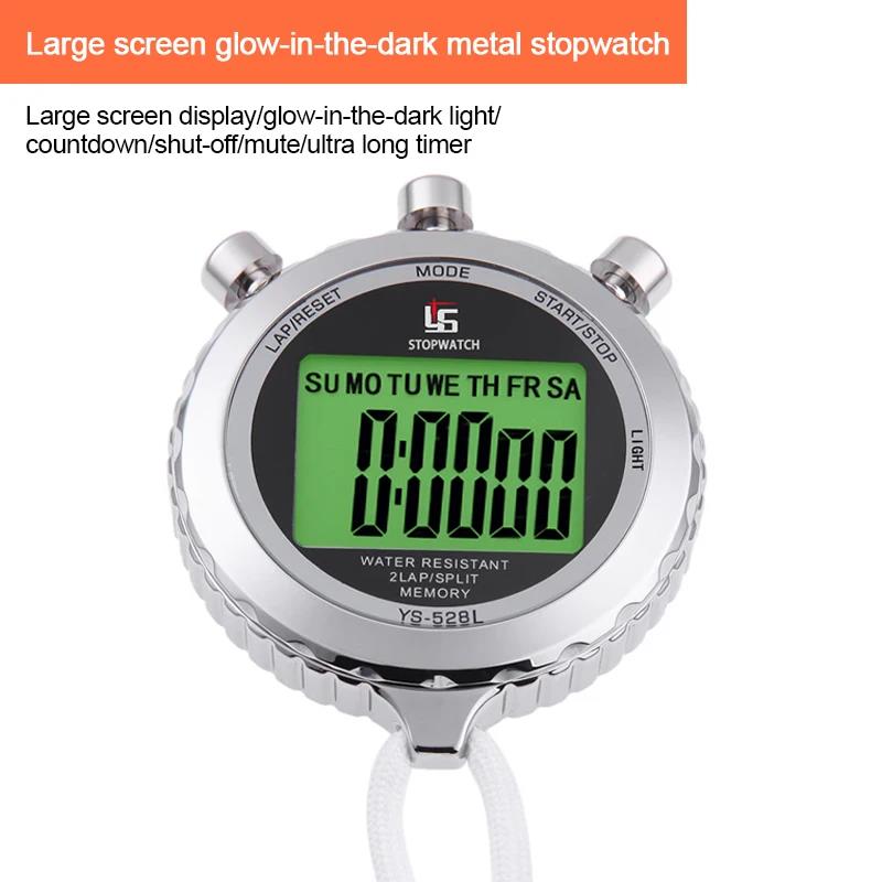 Metal Digital Timer Single Row Stopwatch Running Training Timer 0.01s Large Screen Sports Stopwatch Professional Timing Tools3