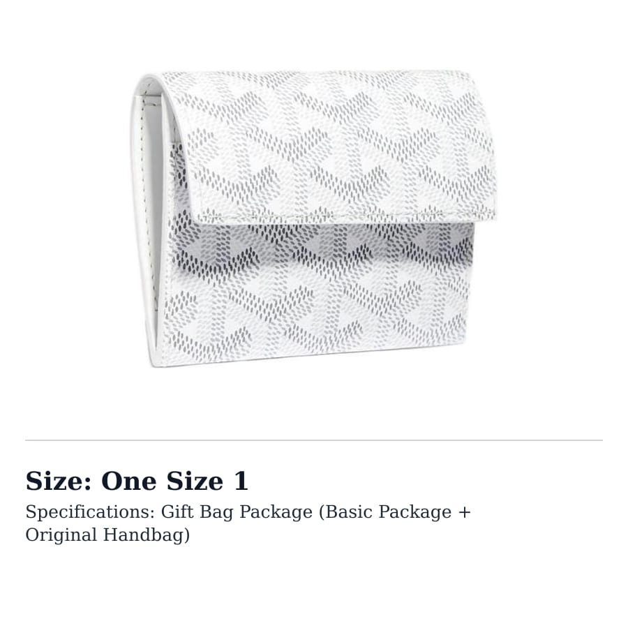 Goyard MARIGNY Кожаный кошелек для мелочи из холста Женский Белый MARIGNPMLTY-50CL50P