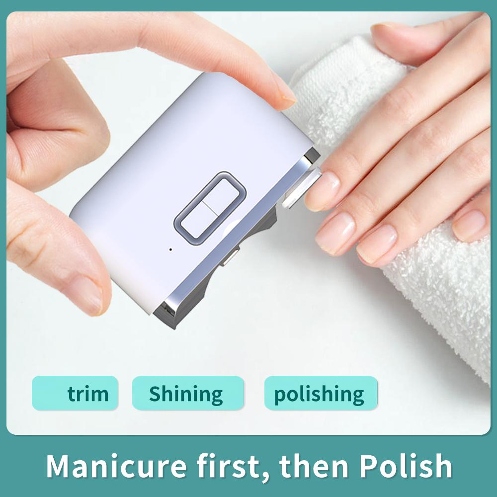 Mini Nail Clipper LED Light USB Rechargeable Electric Nail Trimmer Toenail Clippers Sturdy