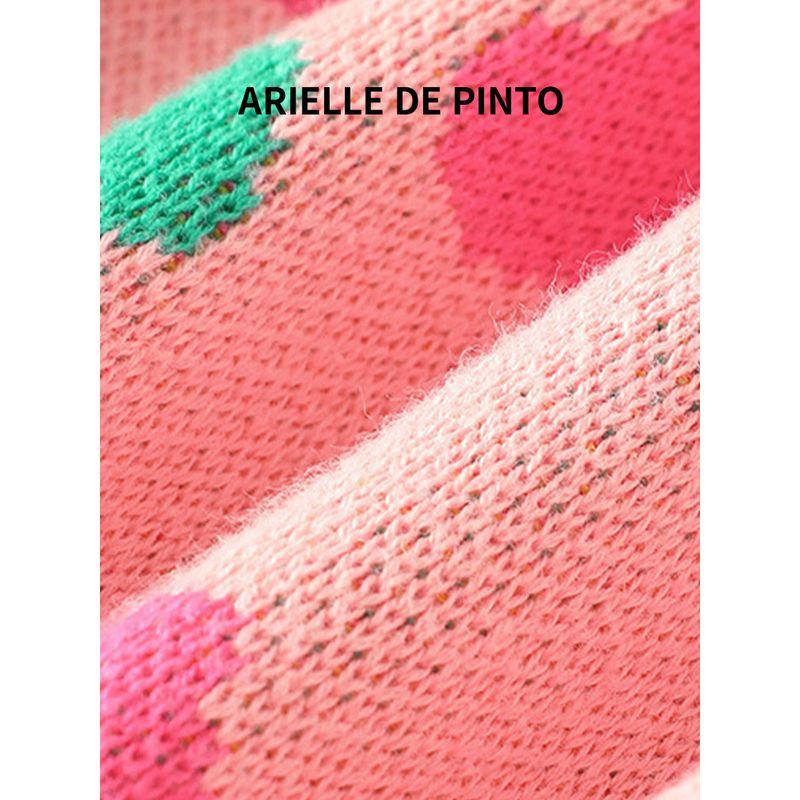 Французский девичий свитер Arielle De Pinto Весна и Осень Корейский стиль Цветочный Радужный Кролик Кардиган Милое Пальто