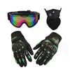 Motorbike Riding 3-piece Motocross Helmet Windscreen Ski Mask Motorbike Riding Hardshell Gloves