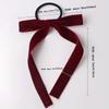 Bow Hair Rope Scrunchies Long Satin Ribbon Bow Elastic Hair Tie Ropes Satin Silky Bow Hair Ties French Bowknot Bands Rope Ponytail Holder Accessories