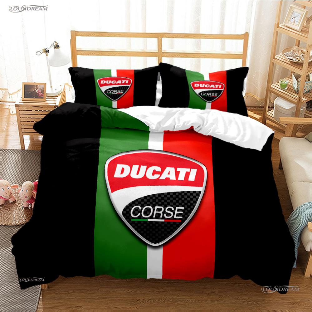 Moto Racing Casal All Season Duvet Cover Comforter Bedding Sets Soft Quilt Cover and Pillowcases Boys Single/Double/Queen/King