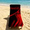 C-Coca-Cola-ES Модное полотенце с логотипом для кемпинга на открытом воздухе Пляжное полотенце Супервпитывающее Быстросохнущее Летнее полотенце