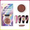 5D Magic Mirror Effect Cat Eye Powder Magnetic Nail Glitter Pigment Manicure Holographic Chrome Dust Can Use With Polish Gel