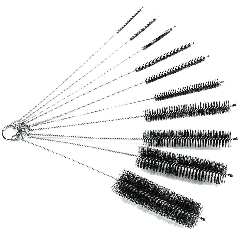 New Spiral Handle Stainless Steel Washing Bottle Brush Water Cup Straw Cleaner Cleaning Tools