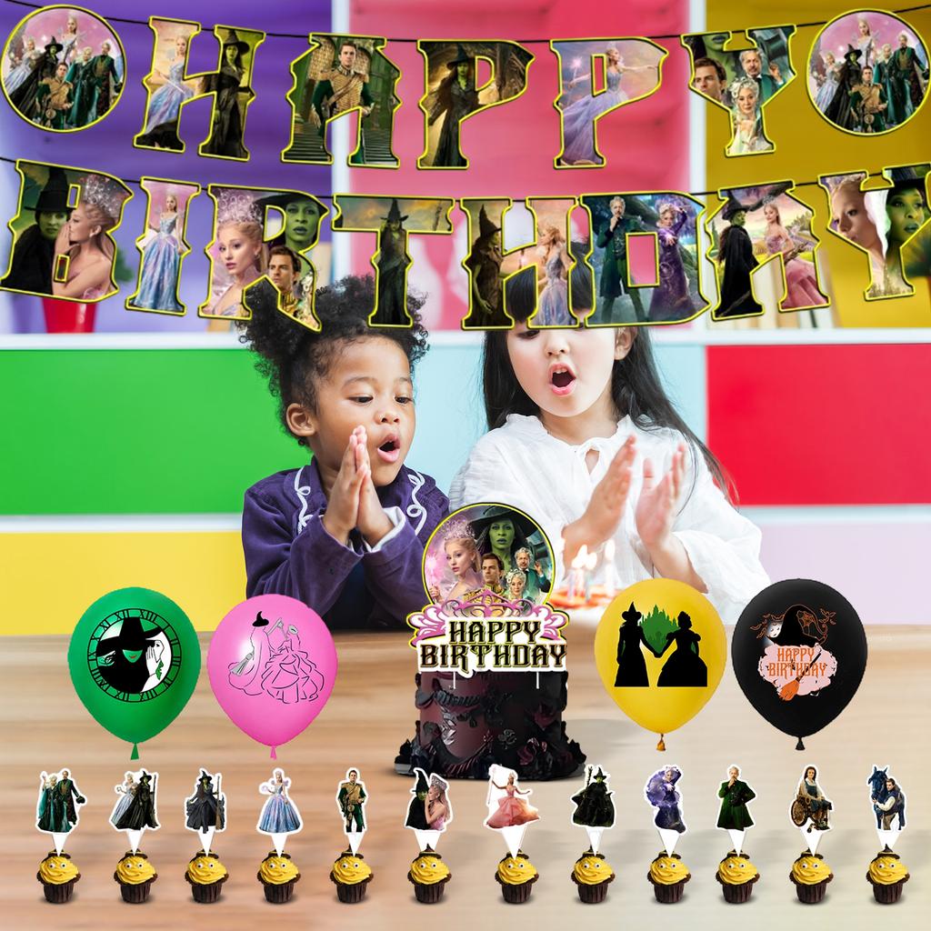 Theme Birthday Party Decoration Birthday Flag Balloons Cake