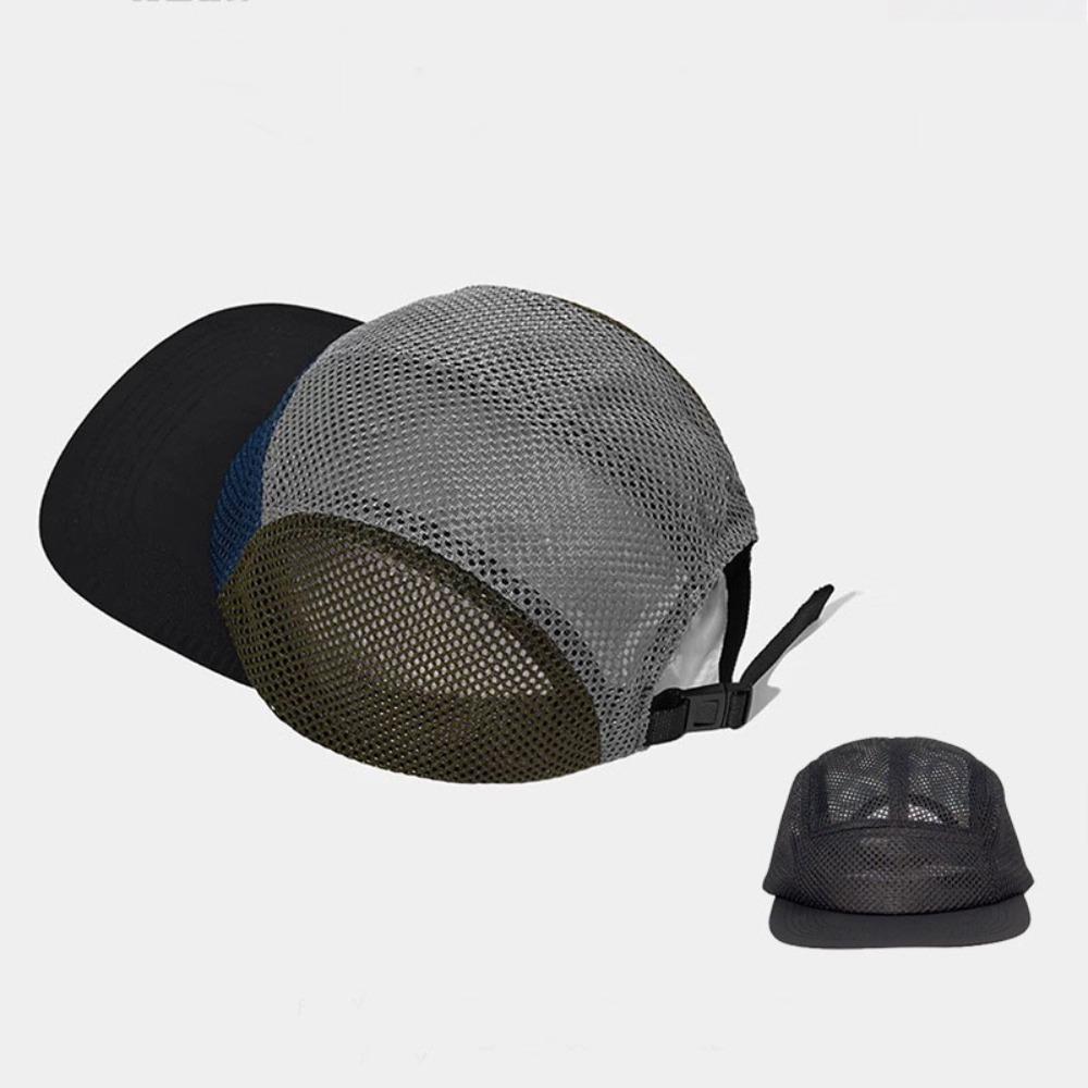 Flat-brimmed Sun Visor Cap 5 Panel Quick-drying Hat Japanese Style Mesh Baseball Cap Unisex
