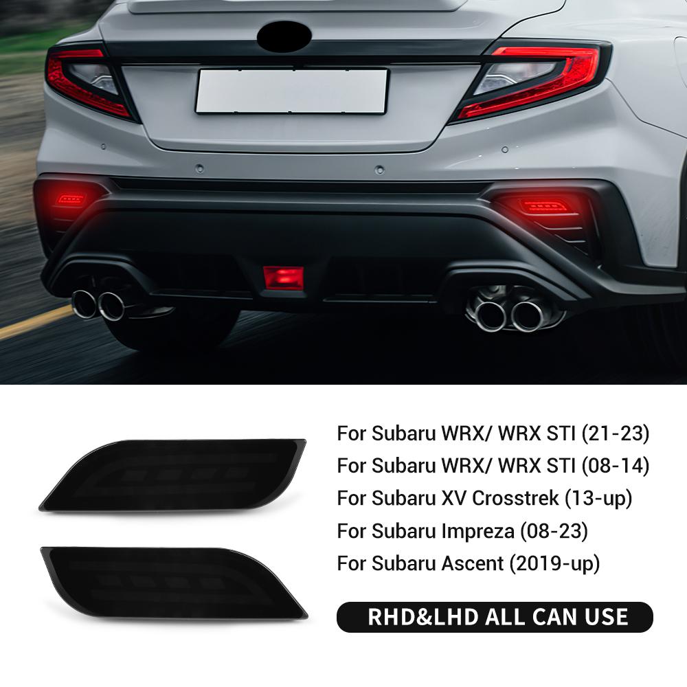 KUNGKIC Фонари заднего бампера для Subaru Impreza08-23/ XV Crosstrek13-17/ Ascent 19-23/ WRX 21-23 WRX 08-14 Ходовой огонь/ Стоп-сигнал