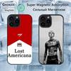 Чехол Singer MGK LOST A-AMERICANA для iPhone 17,16,15,14,13,12,11,Pro,Max,Plus,Mini,SE4,E Магнитный Magsafe Беспроводная Зарядка