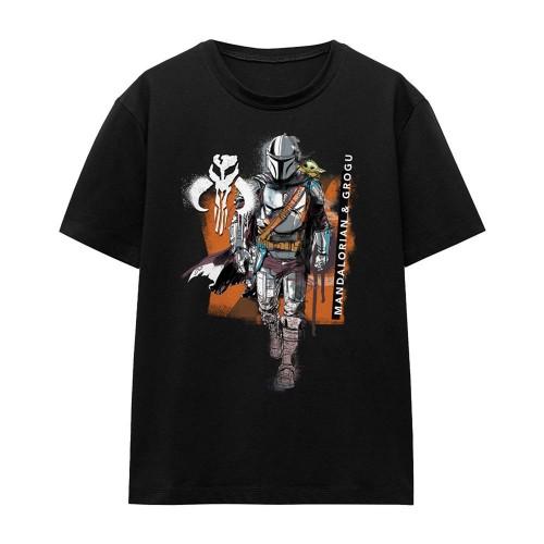 The Mandalorian & Grogu Womens/Ladies Graffiti Spray T-Shirt