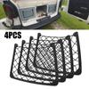 Car Caravan Bus Camping Vehicle Accessories Large 4PCS Seat Back Mesh Belt Cargo Mesh Nets Car Storage Net Elastic Net