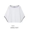 Araltay New Arrival Fashion Style Women's Clothing Fashion All-Match Minimalist Contrast Color Embroidered Knitwear Tops 2142121
