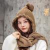 Winter Scarf & Hat Sets Warm Hat Fashion Knitted Hat Ladies Women Winter Wraps Thick Hat and Scarf Set Ball Decoration