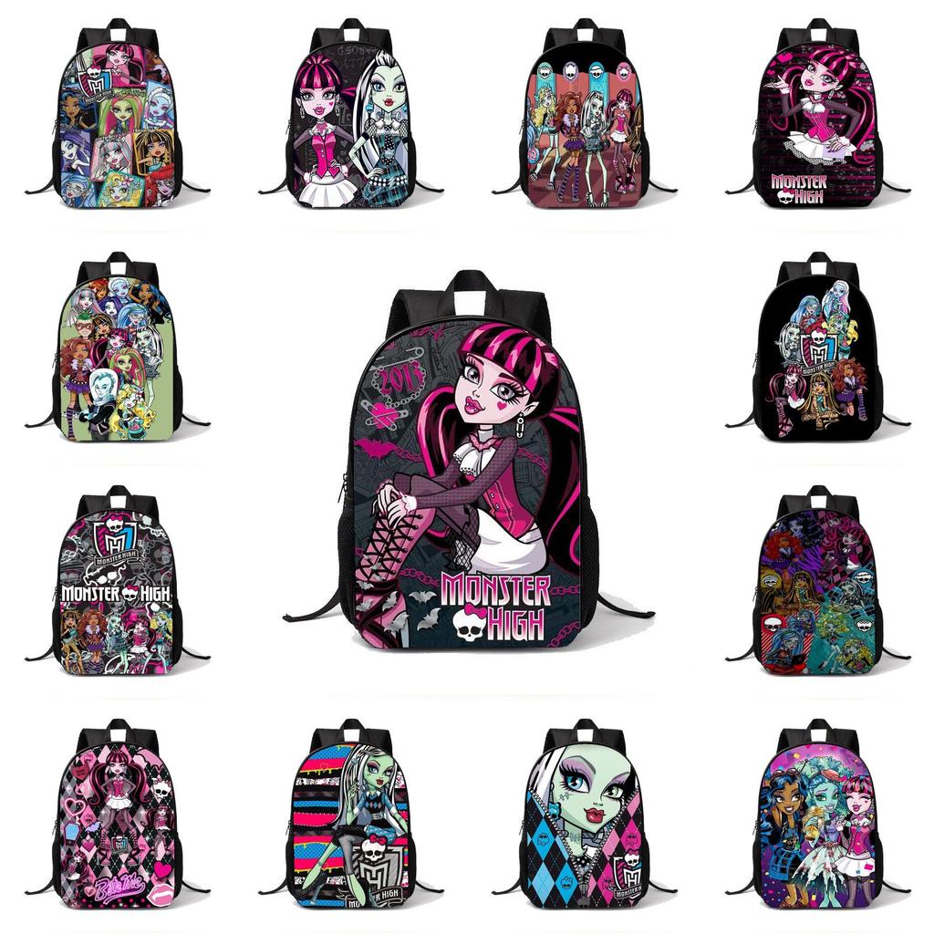 Школьный рюкзак для девочек и мальчиков из легкого нейлона с принтом Monster High для школы