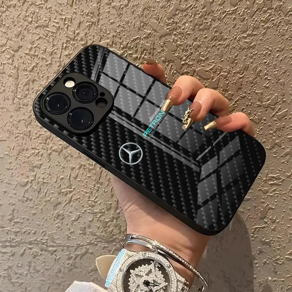 GLC GLB rastar-Крутой Чехол Для Телефона Для IPhone 15 Pro Max 14 Pro 12 11 13 Mini X XR XS 16 Plus SE Стекло M-Mercede-B-Benz-A-AMGS Задняя Панель