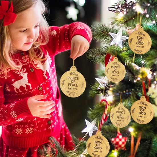 25 шт. Имена Иисуса украшения деревянные елочные украшения Имя Иисуса