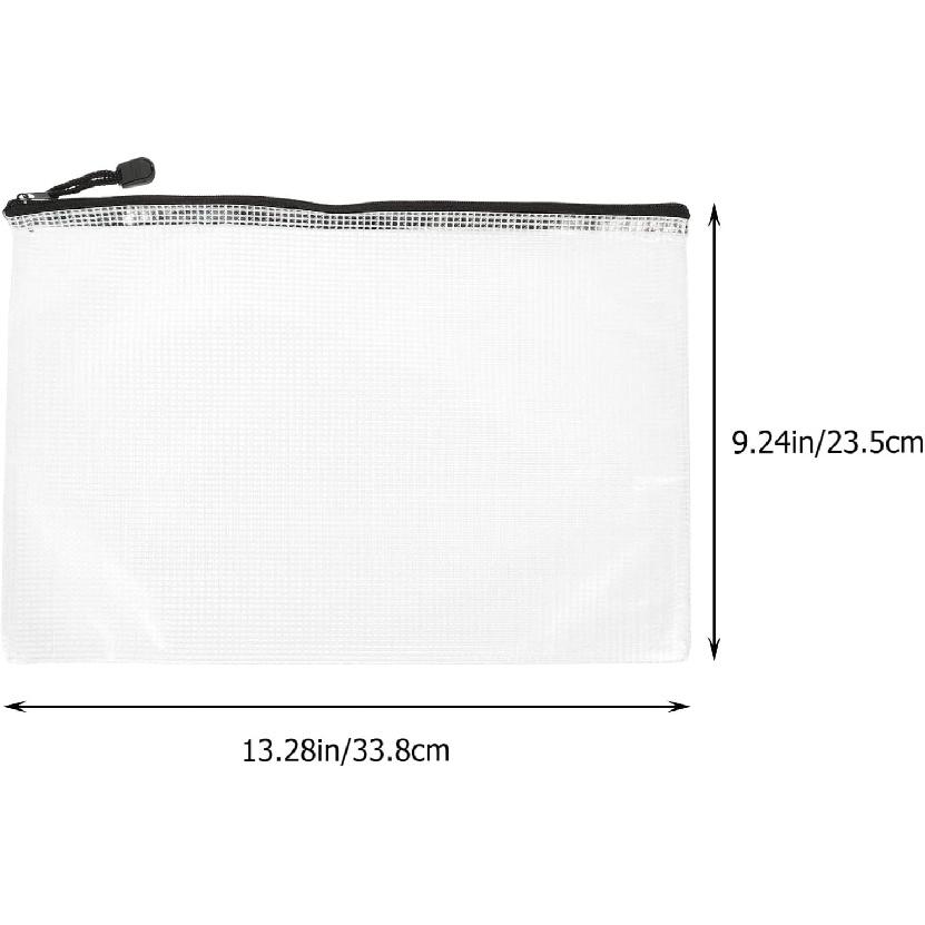 jojofuny 12pcs Stationery Storage Bag Clear Pouches with Zipper Plastic Zip File Folders Education Supplies & Craft Supplies Mini Envelopes Document