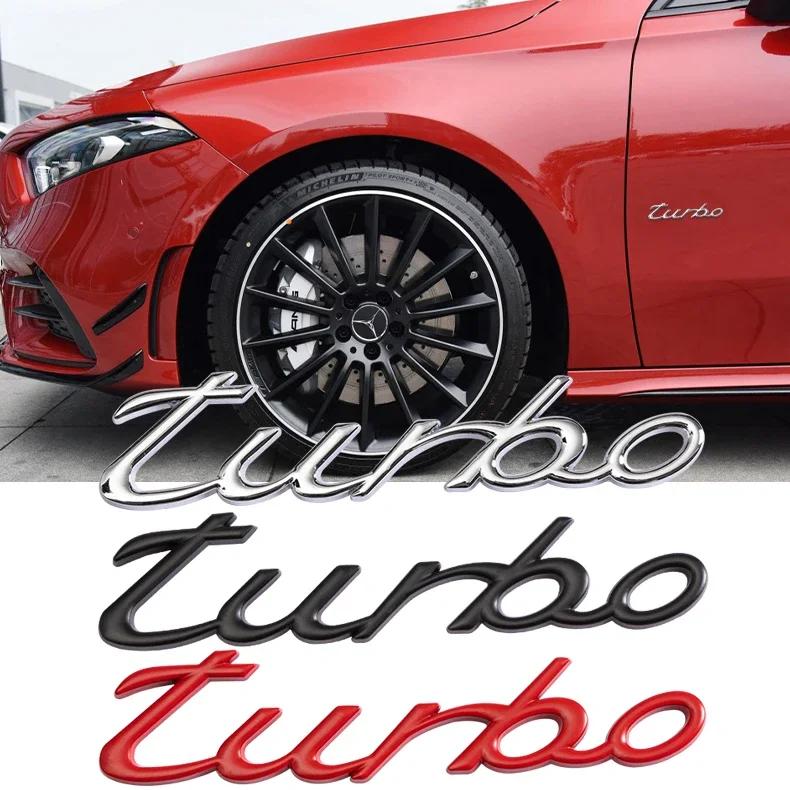 3D Металлические буквы Turbo Задний багажник Передняя решетка Капот Шильдик Наклейка Универсальные Для Mazda Hyundai BMW Honda KIA Mitsubishi wcgvh11