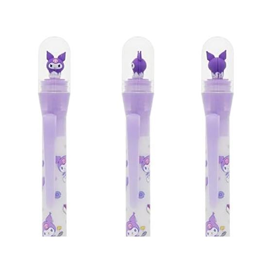 Канцтовары Sun-Star Sanrio "Ручка-купол Kurukuru" Механический карандаш Kuromi - Фигурка вращается при каждом нажатии! Милый Маленький Талисман Внутри Купола, Удобно Держать