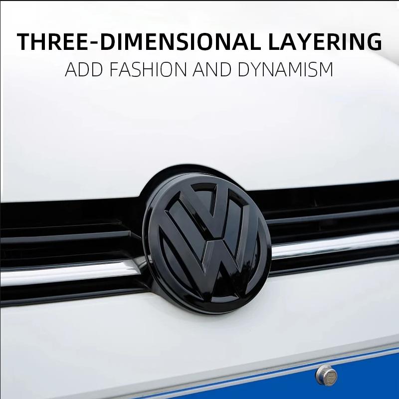 Для VOLKSWAGEN Volkswagen Передняя решетка Значок Задний значок на крышке багажника Крышка логотип Для VW POLO GOLF 5 6 7 7.5 8 MK7 MK7.5 MK8 Scirocco