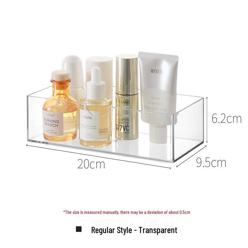 Прозрачный зеркальный шкаф-органайзер: Узкий косметический ящик и настольный органайзер для ручек