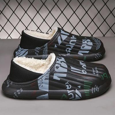 Модные новые модные зимние тапочки для женщин и мужчин, толстая подошва, для дома, теплая обувь для пар, нескользящие плоские женские хлопковые тапочки на платформе