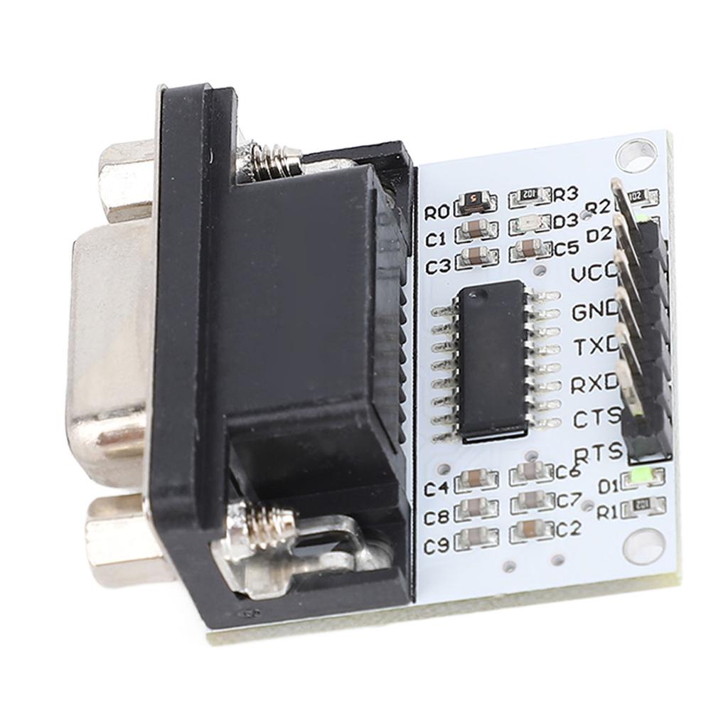 Модуль RS232 к TTL 3-5.5В Питание Чип SP3232 Интерфейс DB9 UART Плата RS232 со светодиодным индикатором