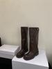 Two-wear boot removable thick-soled trouser tube boots women's 2025 autumn and winter new retro knight boots medium boots