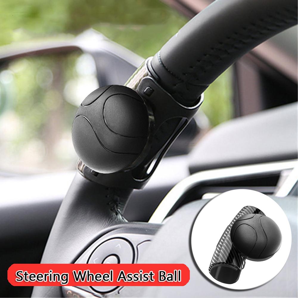 360 Degree Rotation Car Steering Wheel Knob Ball Spinner Knob Steering Booster Silicone Power Steering Handle Ball Strengthener