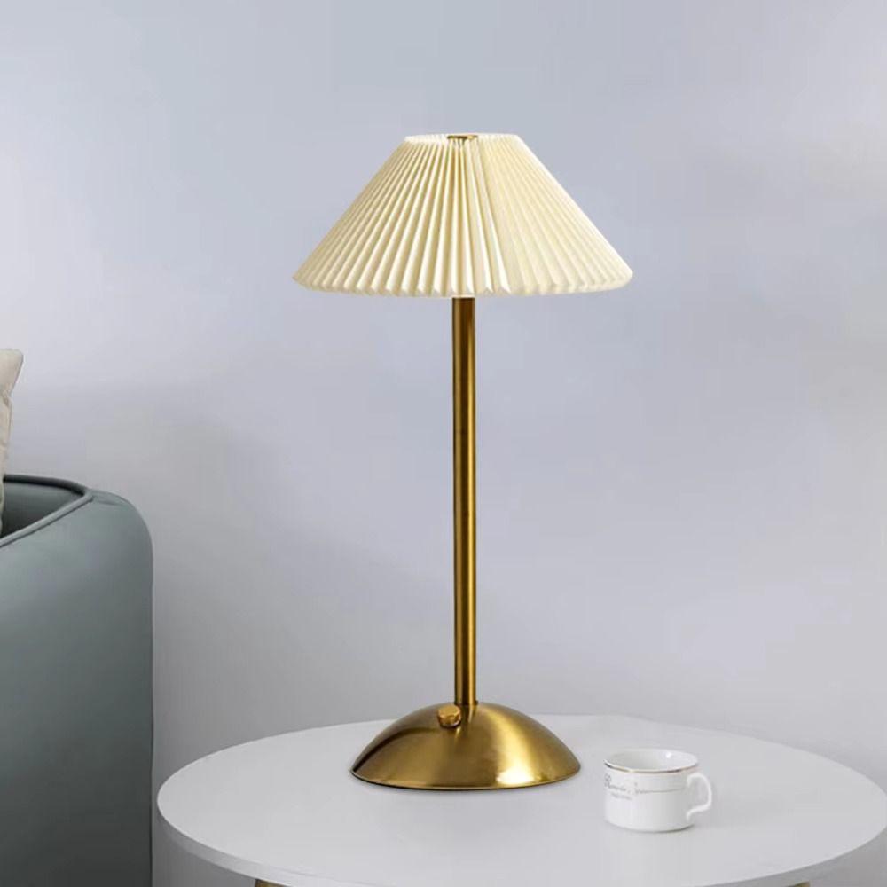 USB Rechargeable Touch Bedside Lamp Metal Base LED Night Light Bedside Ambient Light Hotel Bar