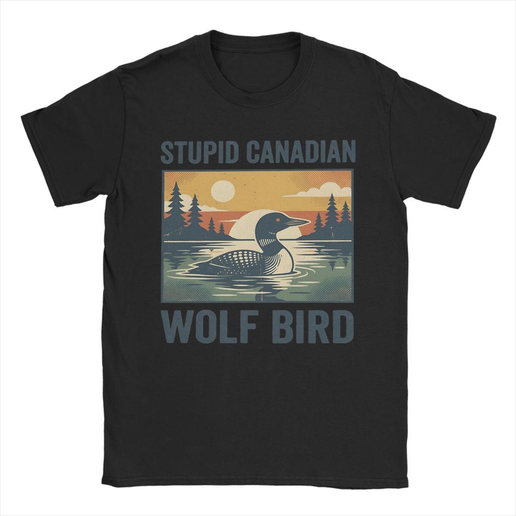 Heated Rivalry Stupid Canadian Wolf Bird Accessories T Shirts Cotton Tee New Arrival T-shirt Clothes Unisex